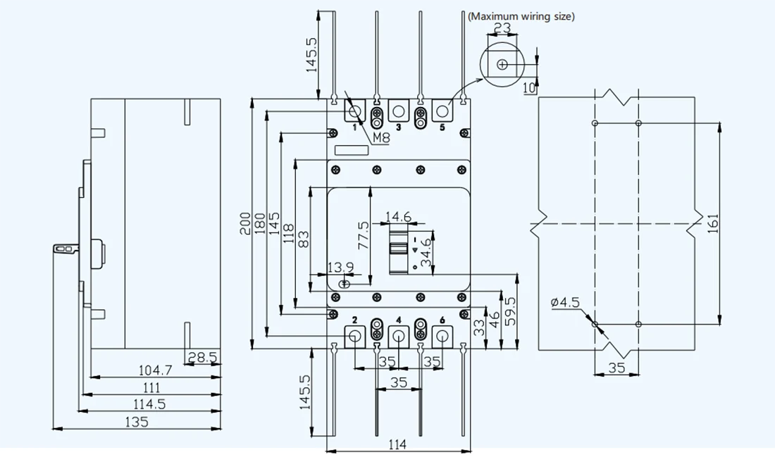 630A 2pole DC1500V Circuit Breaker