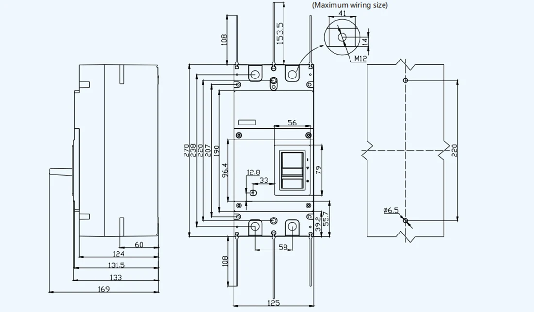 630A 2pole DC1500V Circuit Breaker
